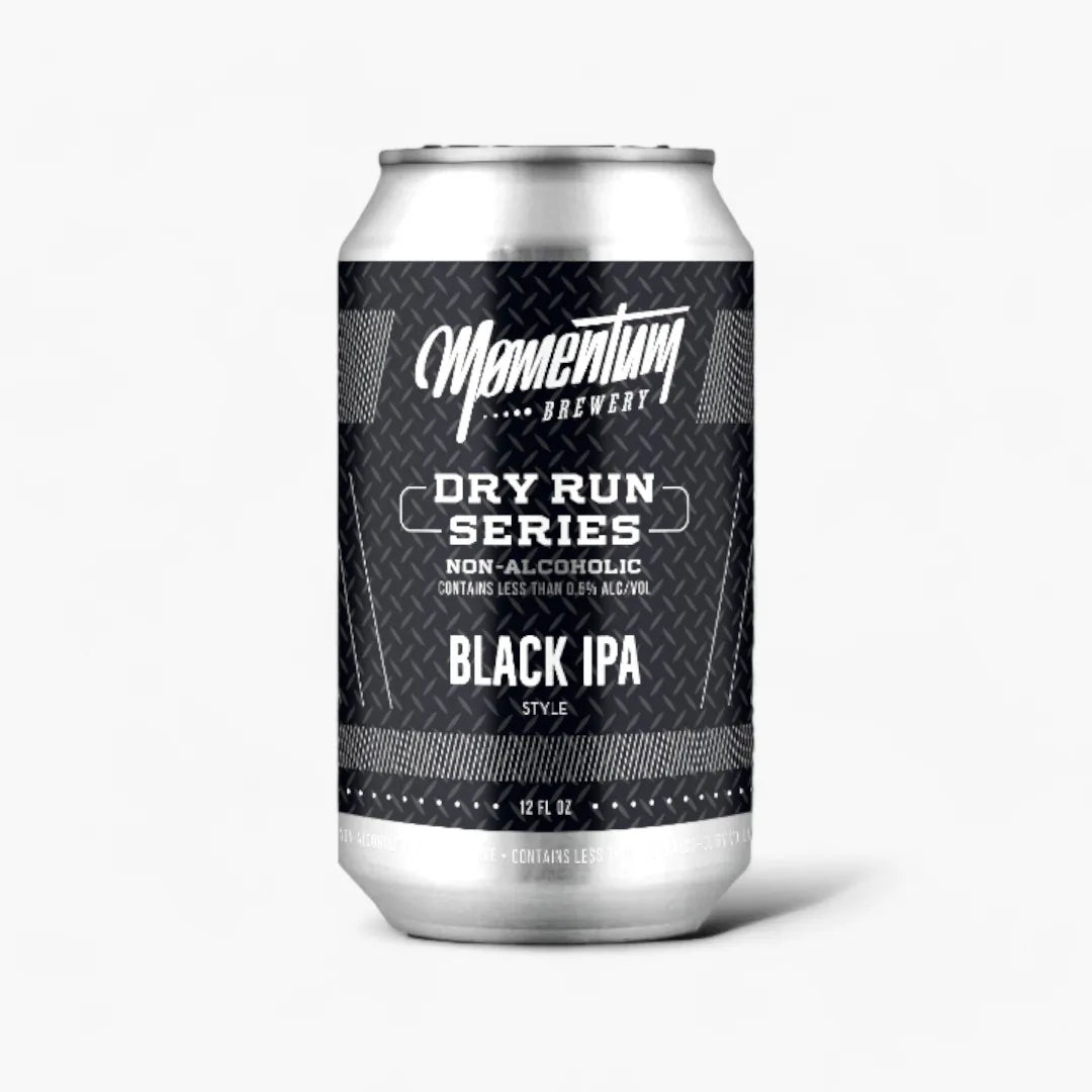 Momentum Brewery non-alcoholic beer can on a white background