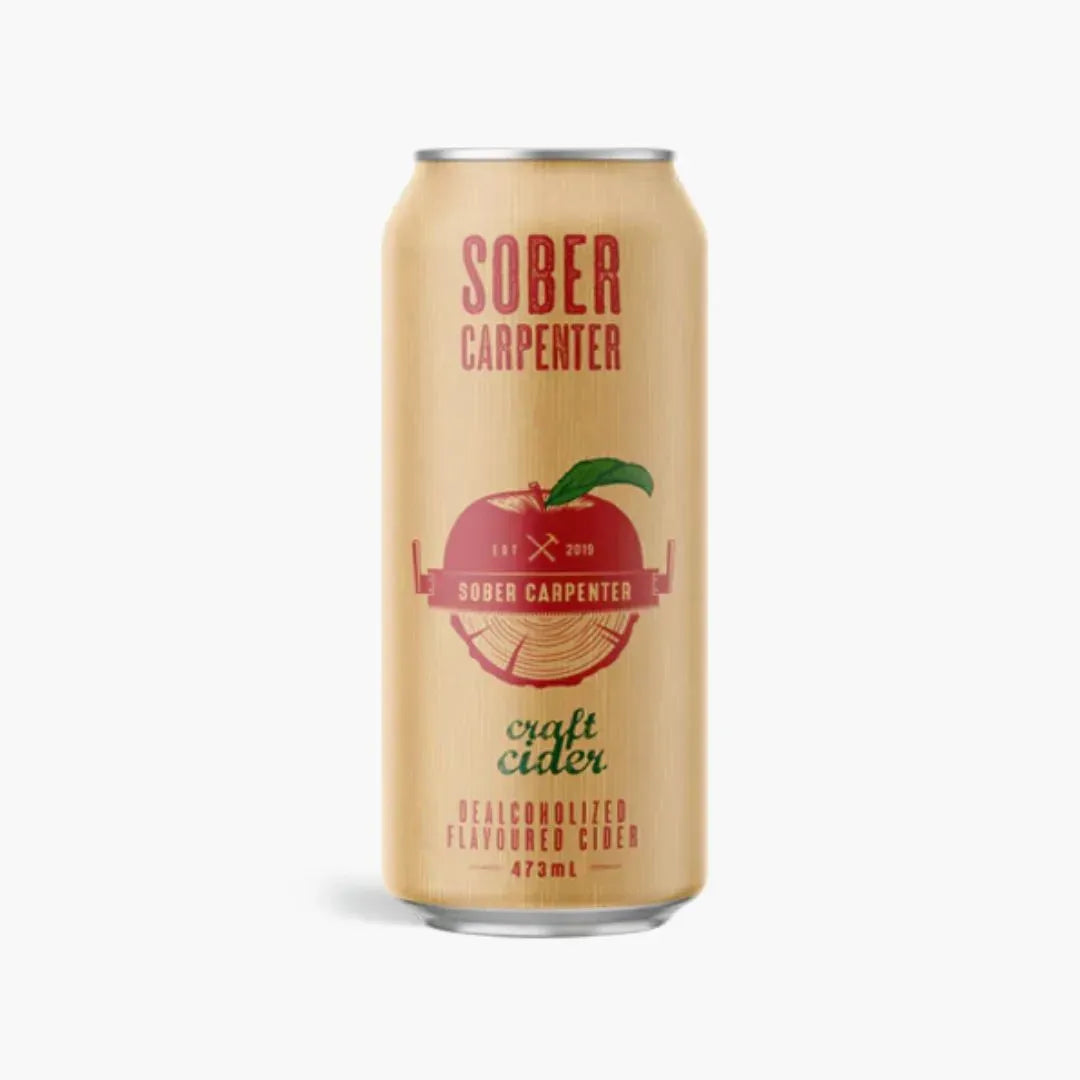 Can of Sober Carpenter craft cider on a white background
