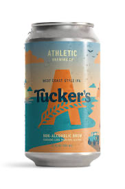 Beer can with 'Tucker's' branding on a white background