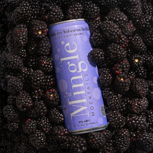 Mingle Mocktail - Blackberry Hibiscus Bellini Mocktail (4 pack)