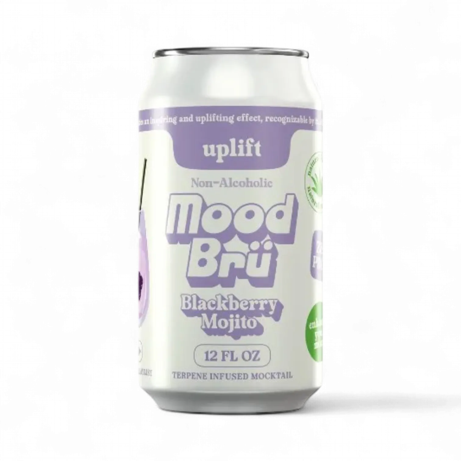 Mood Bru Blackberry Mojito can on a white background