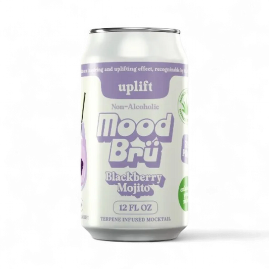 Mood Bru Blackberry Mojito can on a white background
