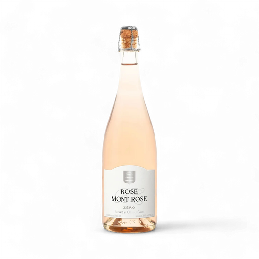 Bottle of Rose Mont Rose wine on a white background