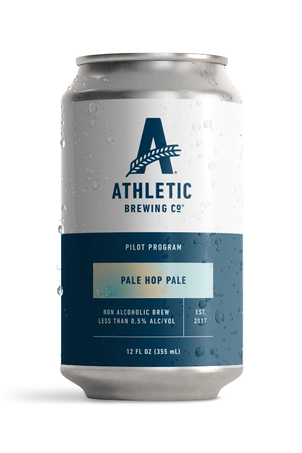 Athletic Brewing Co. can of Pale Hop Pale non-alcoholic brew on a white background
