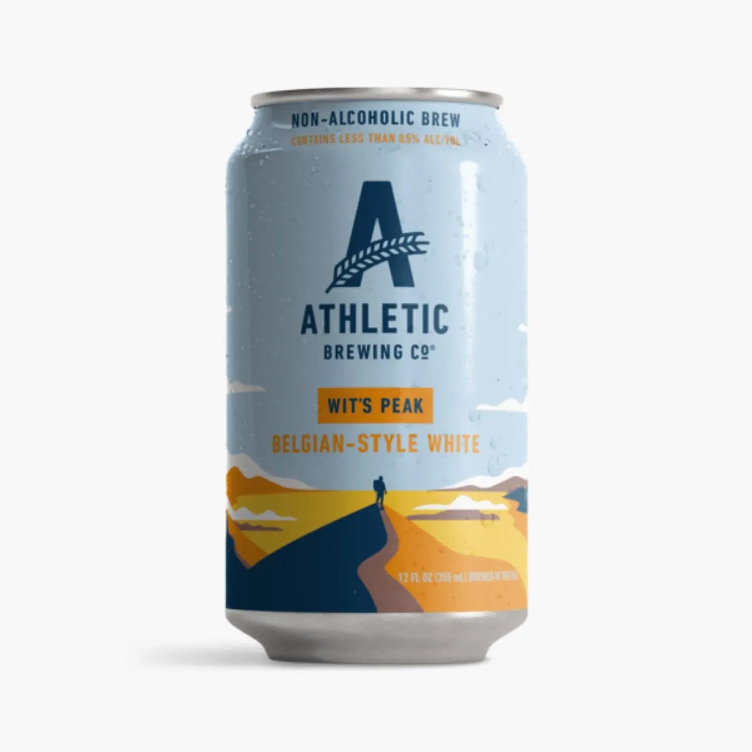 Athletic Brewing Co. non-alcoholic beer can on a white background