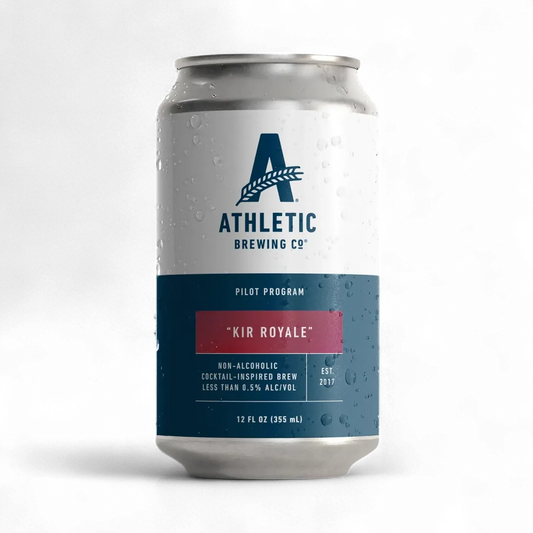 Athletic Brewing Co. can with 'Kir Royale' label on a white background