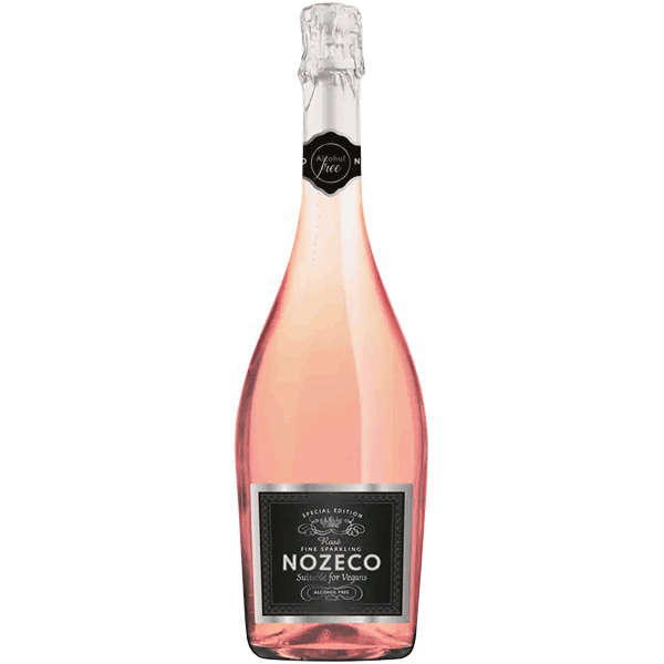 NA Rose sparkling wine bottle with 'Nozeco' label on a white background