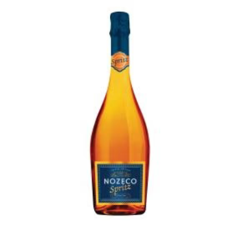 Bottle of Nozeco NA Spritz on a white background