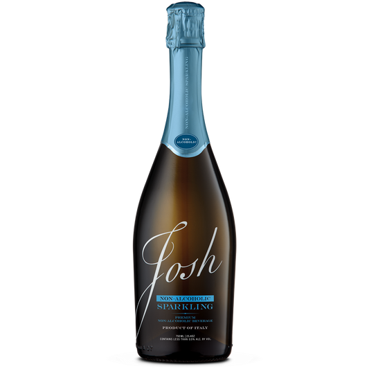Bottle of Josh sparkling wine on a white background