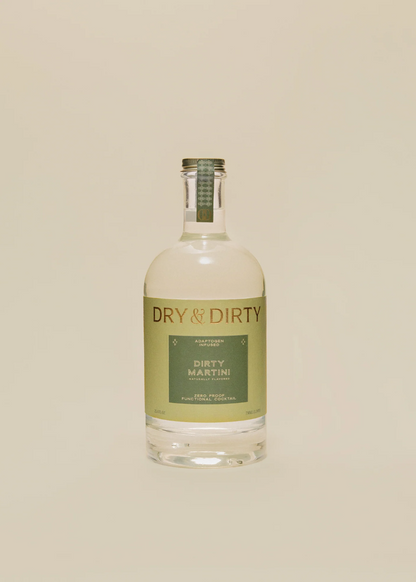 Bottle of Dry & Dirty on a beige background