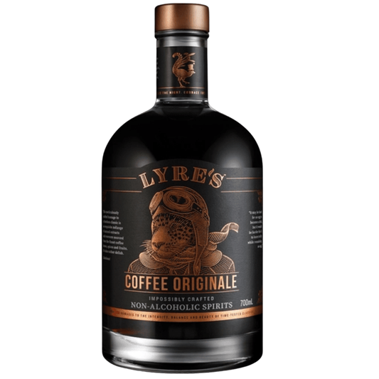 Lyre's Coffee Originale non-alcoholic spirits bottle on a white background