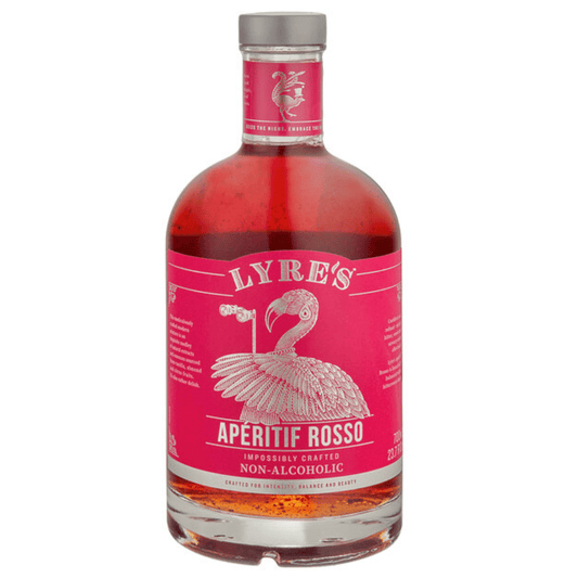 Bottle of Lyre's Aperitif Rosso on a white background